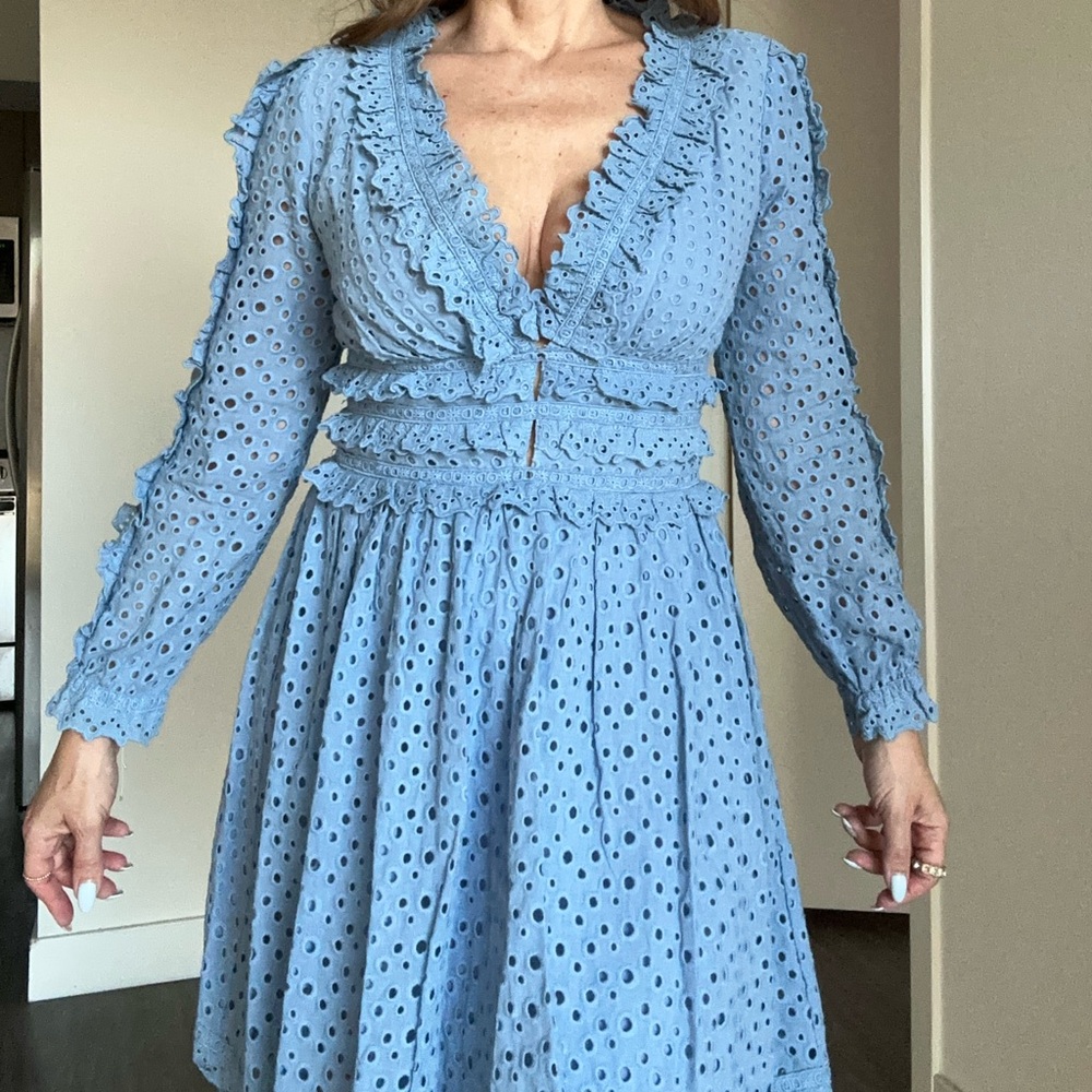Allison New York Blue Lace Dress size small 4